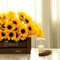 70 pcs Yellow 21" Tall Artificial Silk Sunflowers - 5 Bushes Wedding Decorations